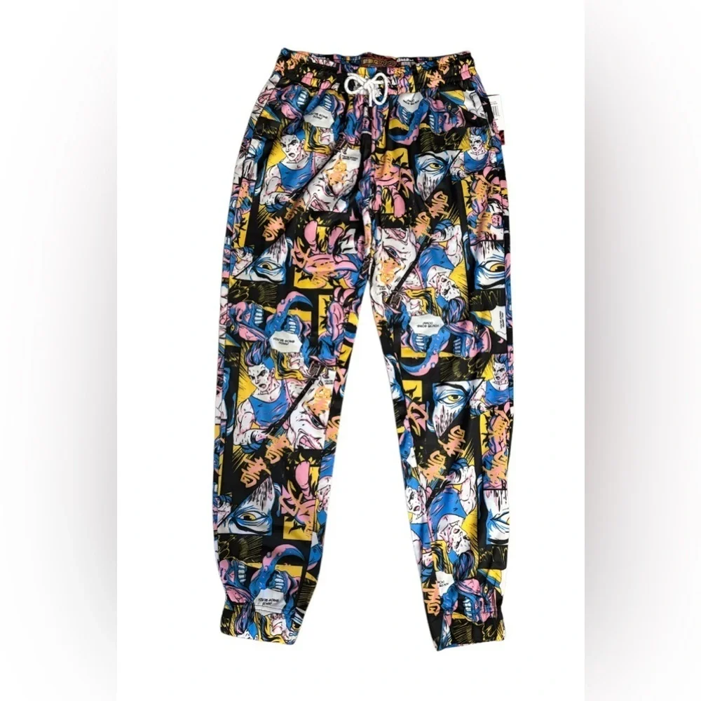 New comic pattern fresh print by Tokyo drill Soft, active gym jogger sweatpants